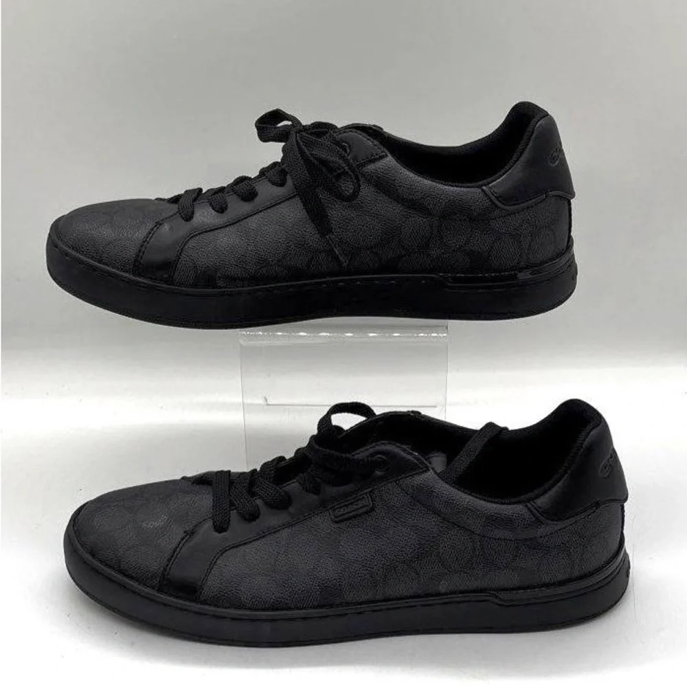 Coach Signature Black Low Top Sneaker Men's Size 12D - Picture 3 of 9